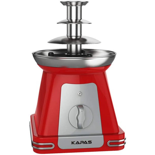 KAPAS Stainless Steel Chocolate Fondue Fountain, 3 Tiers Assembled, Perfect for Kid's Party, Holidays.