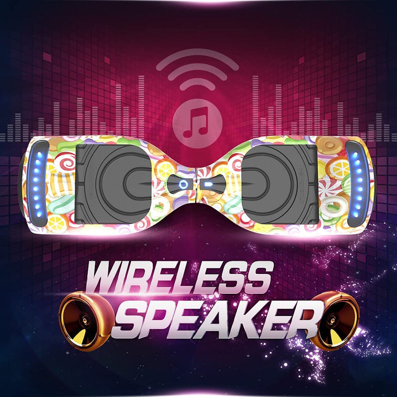 HOVERSTAR Hoverboard All New Version-HS2.0, Chrome Color & Coating Skins Two Wheels Self-Balancing Scooter with Wireless Speaker Playing Music & Led Wheels Flashing Lights