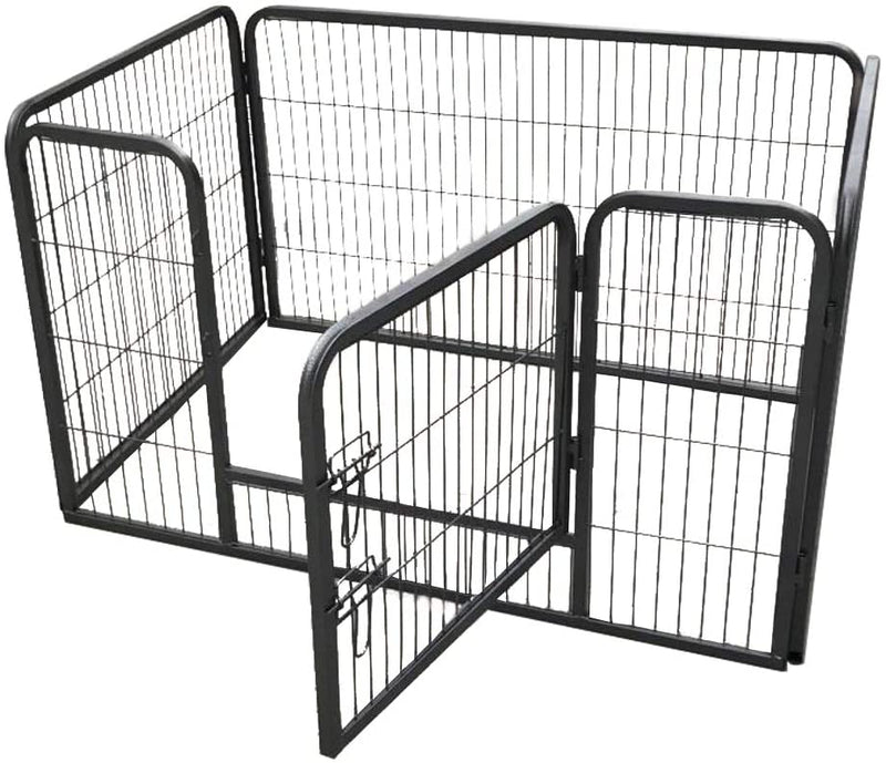 Dog Fence & Pet Playpen, Heavy Duty Foldable Metal Dog Pen 28" Height with Door for Outdoor Exercise, Indoor Kennels