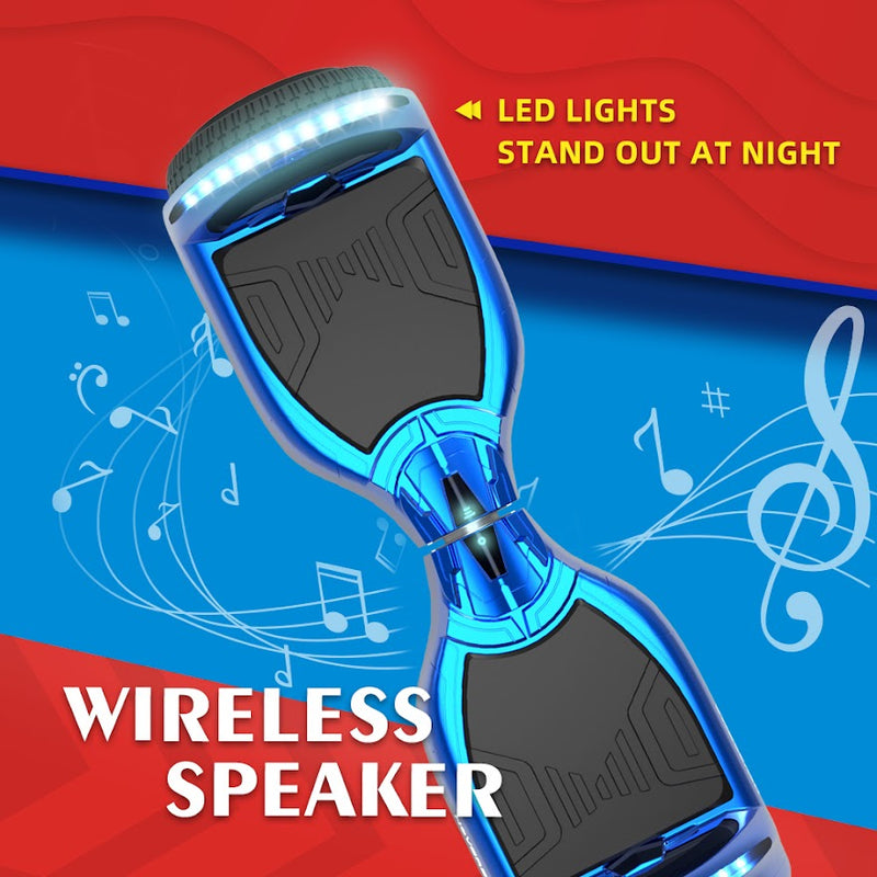 Newest  Electric Hoverboard Dual Motors Two Wheels Hover Board Smart Self Balancing Scooter with Built-in Bluetooth Speaker LED Lights for Adults
