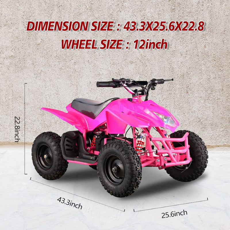 HOVERHEART Titan ATV Motor Power 350 w Brush Motor. Battery 24 v 12 Ah - Pink