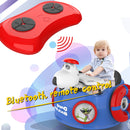HOVER HEART Bernard Bear Ride-On Toy 6V/4.5Ah with LED 4 Wheels for Kids (Blue)