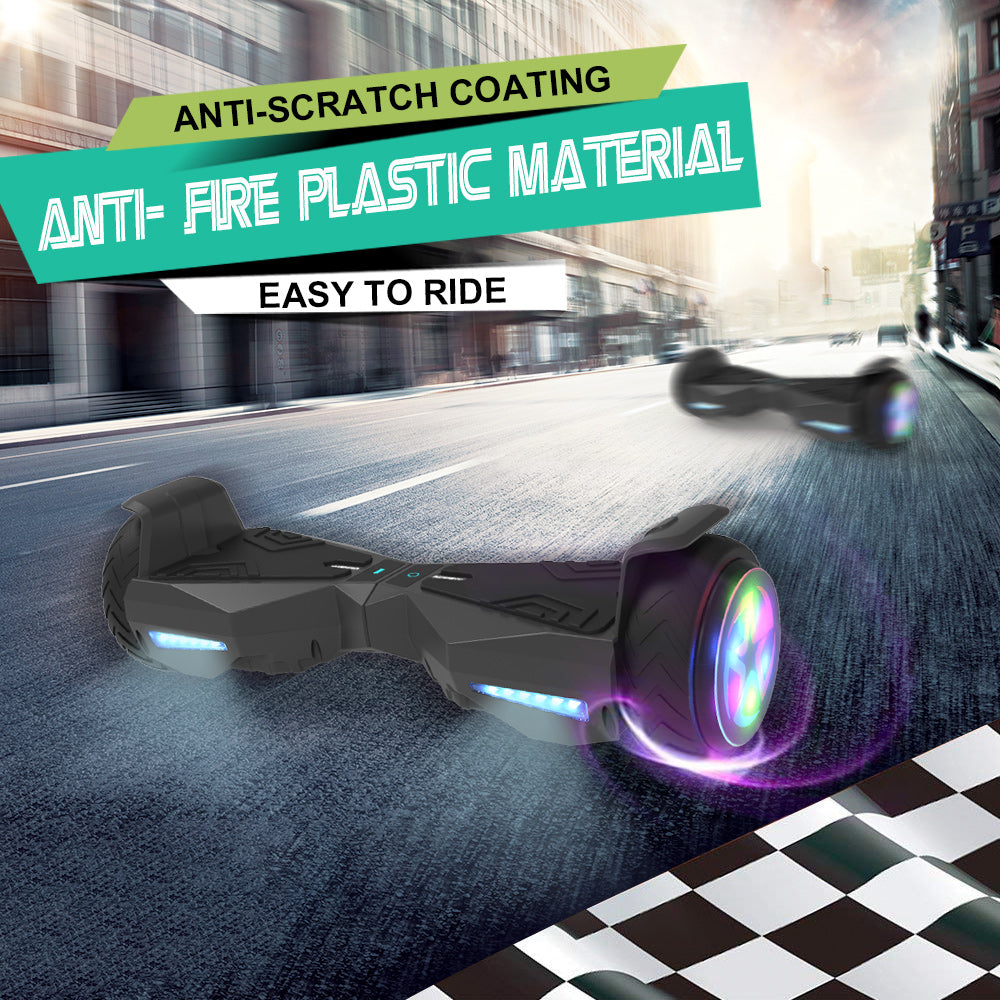 H-Warrior Hoverboard with LED Wheel | Black