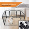 Dog Fence & Pet Playpen, Heavy Duty Foldable Metal Dog Pen 28" Height with Door for Outdoor Exercise, Indoor Kennels