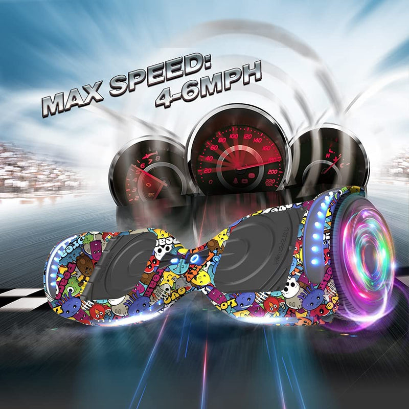 HOVERSTAR Hoverboard All New Version-HS2.0, Chrome Color & Coating Skins Two Wheels Self-Balancing Scooter with Wireless Speaker Playing Music & Led Wheels Flashing Lights