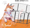 Dog Fence & Pet Playpen, Heavy Duty Foldable Metal Dog Pen 32" Height with Door for Outdoor Exercise, Indoor Kennels