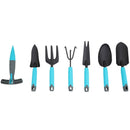 SUNORGREEN Garden Tools Set - 7 Piece Stainless Steel Heavy Duty Gardening Kit for Women/Grandparents/Parents (Blue/Black)