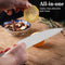 14 pcs WOODEN BLOCK Self-Sharpening Knife Set with Block, Chef Knife, Bread Knife, Steak Knife Set,  Stainless Steel
