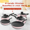 Aluminum Alloy Non-Stick Cookware Set, Pots and Pans - 8-Piece Set (Light Pink)