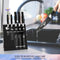 MOSTA Ceramic Coated Knife Block Set with 5Pcs Kitchen Knives, Chef Knife, Bread Knife, Slicing Knife, Utility Knife, Paring Knife and Acrylic Stand