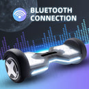 HOVERSTAR Bluetooth Hoverboard, 8 Inch Real Self Balancing Scooter, LED Light-Up Foot Pads Glow, 500W Motor, 20 Cells Battery Long Distance, Max Weight 220 lb, Max Speed 7Mph