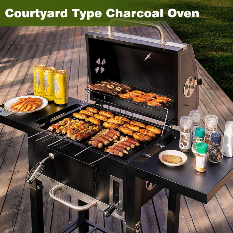 kapas Outdoor Foldable and Portable Charcoal BBQ Grill for Picnic, Camping, Patio Backyard Cooking