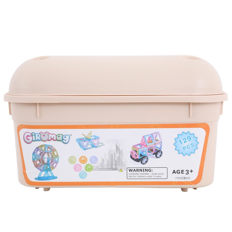129 PCS Magnetic Tiles Building Blocks Sets to Boys Girl Preschool
