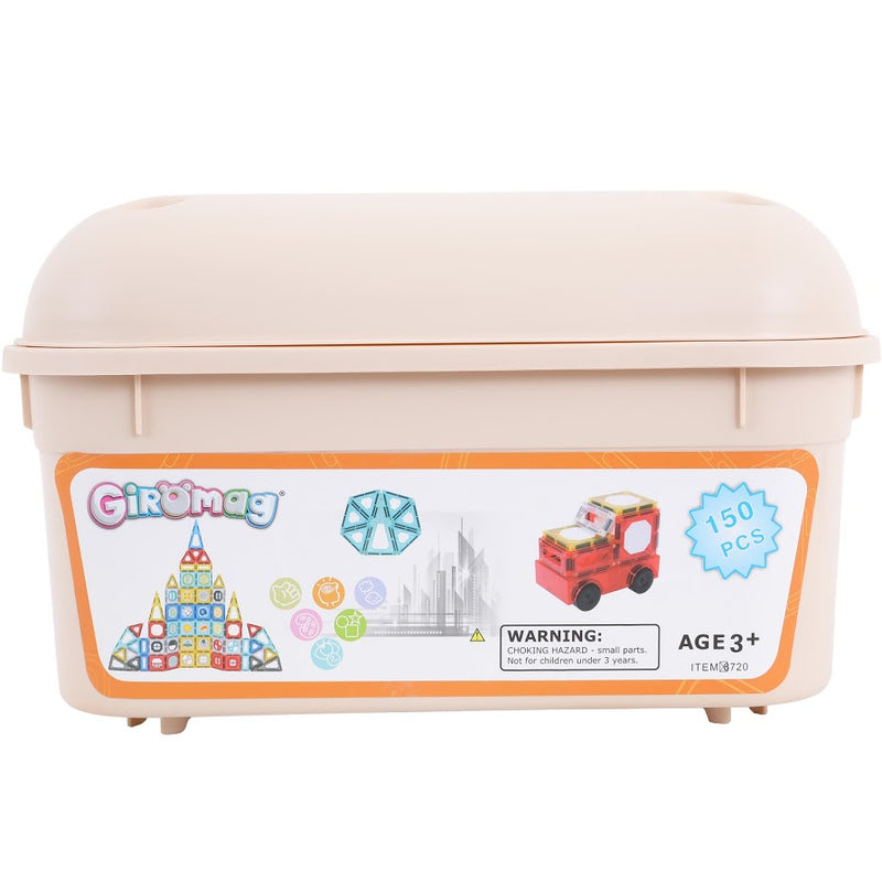 Hillo 150 PCS Magnetic Tiles Building Blocks Sets to Boys Girls Preschool for Cultivating Creativity Imagination, Hand-on Ability and Intelligence