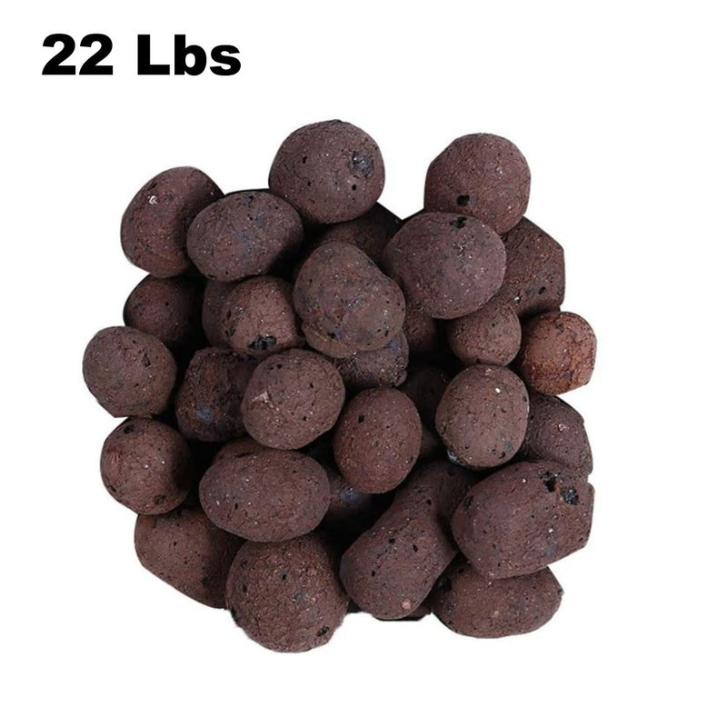 Premium Organic Expanded Clay Pebbles, Ceramsite Gardening Cultivation Soil, Clay Growing Media, 2 Bags/Pack - Net Weight 22 LBS