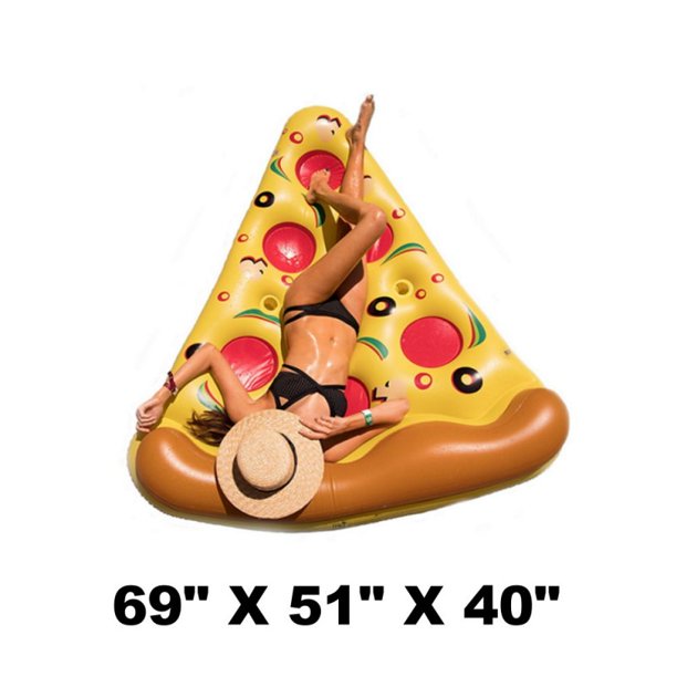 INFLATABLE 70" LARGE OUTDOOR PIZZA SWIMMING POOL FLOAT LOUNGE