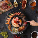 Kapas Multifunctional Electric Hot pot with Square Smokeless BBQ grill, Electric Baking Tray is Convenient and Stylish-One-Piece shabu-shabu