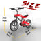 Hoverheart 12” inch Wheels Aluminum Alloy Children's Bicycle with LED Night Light Spring Fork Motocross Bike For 4~8 Years Old Kids (Red)
