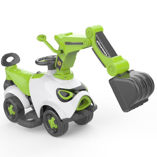 Hoverheart Ride On Electric Motor Excavator With Manual Digger & Music Sounds (Green)