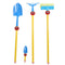 SUNORGREEN Red Tomato Kid's Garden Tool Set of 4, Soil Rake, Garden Spade, Soil Shovel and Push Broom by Safety Approved