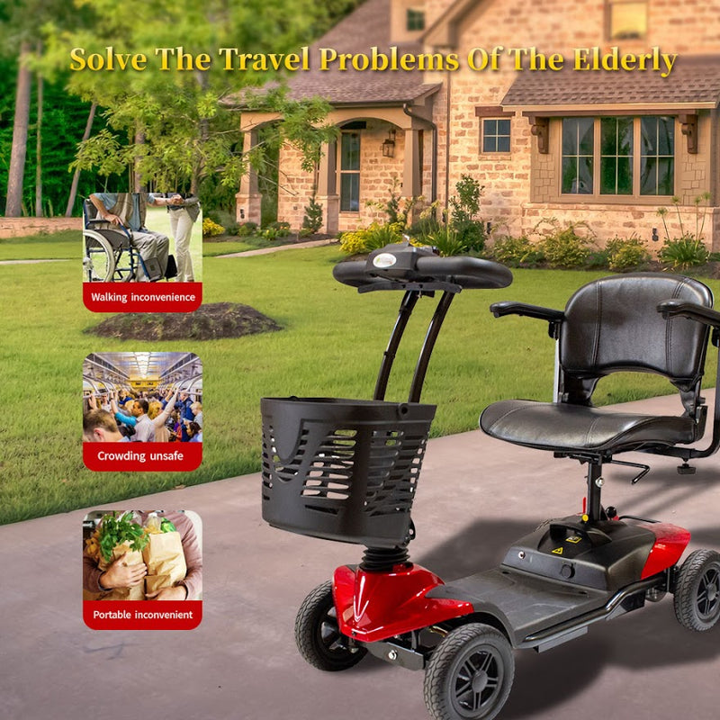 Mobility Scooter - Electric Powered Mobile Wheelchair Device (Red) Brand: SKRT