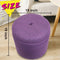 CASANINA Fabric Cushion Round Button Tufted Big and Deep Cylinder Storage Ottoman Footstool with Removable Top Lid