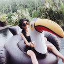 INFLATABLE 79" GIANT OUTDOOR TOUCAN SWIMMING POOL FLOAT LOUNGE