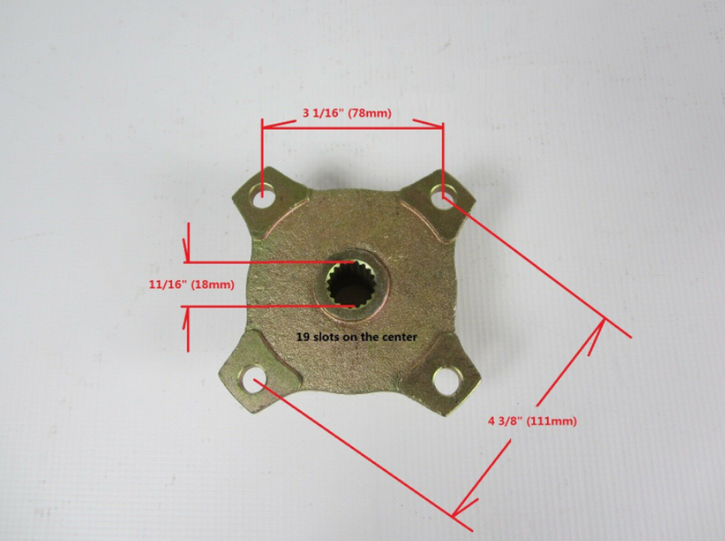 Rear Hub Flange for 110cc-25cc GoKart Buggies Kandi | JMoto | Massimo | Jasscol