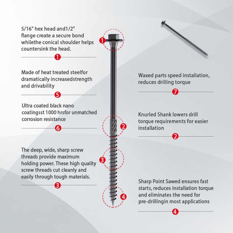 KAPAS Timber/Log/Landscaping/Deck Framing Wood Screws