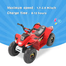 HOVERHEART 6V Kids Electric Ride On Mini ATV Quad Bike 4 Wheeler Toy Car (Red)