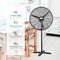 Industrial Pedestal Fan, 30"& 26" Diameter Commercial Oscillating Fan Made by Heavy Duty Metal Structure and Blade, Adjust Height, 3- Speed Control Suitable to Warehouse, Shop, Garage, and Workspace.