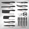 MOSTA Ceramic Coated Knife Block Set with 16Pcs Kitchen Knives, Chef Knife, Bread Knife, Steak Knife, Chopper Knife, Butter Knives, Cheese Knife, Pizza Knife, Acrylic Stand, Scissors