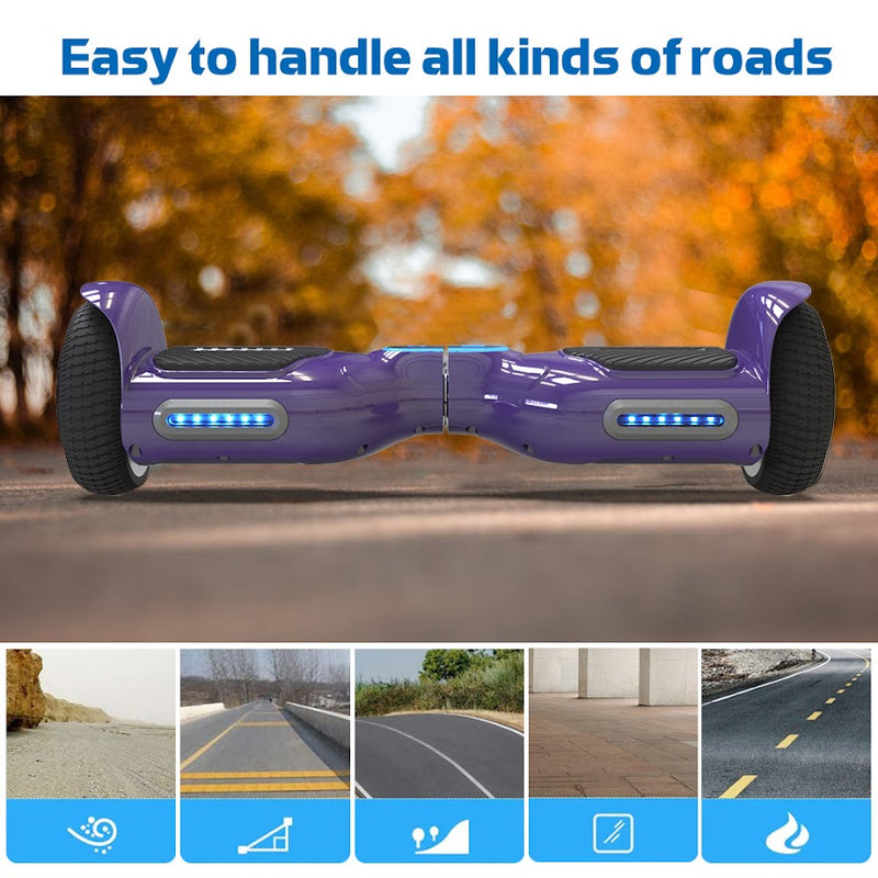 Hoverboard Self Balancing Scooter for Kids  Hover Board with 6.5" Wheels Built-in Bluetooth Speaker Bright LED Lights UL2272 Certified