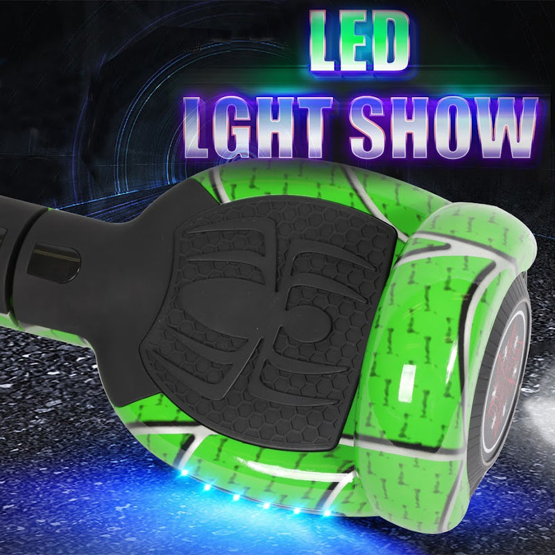 Spider Hoverboard Self Balancing Scooter 6.5" Two-Wheel Hoverboards with Bluetooth Speaker and LED Lights Electric Scooter for Kids and Adult