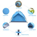 Waterproof Instant Pop Up Double-Deck Tow-Door Camping Tent , 2-3 Person Easy Quick Setup Dome Family Tents for Camping, Can be Used as Pop up Sun Shade