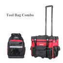 KAPAS Multifunction Larger Capacity Heavy Duty Rolling Tool Bag and Backpack Tool Bag Combo