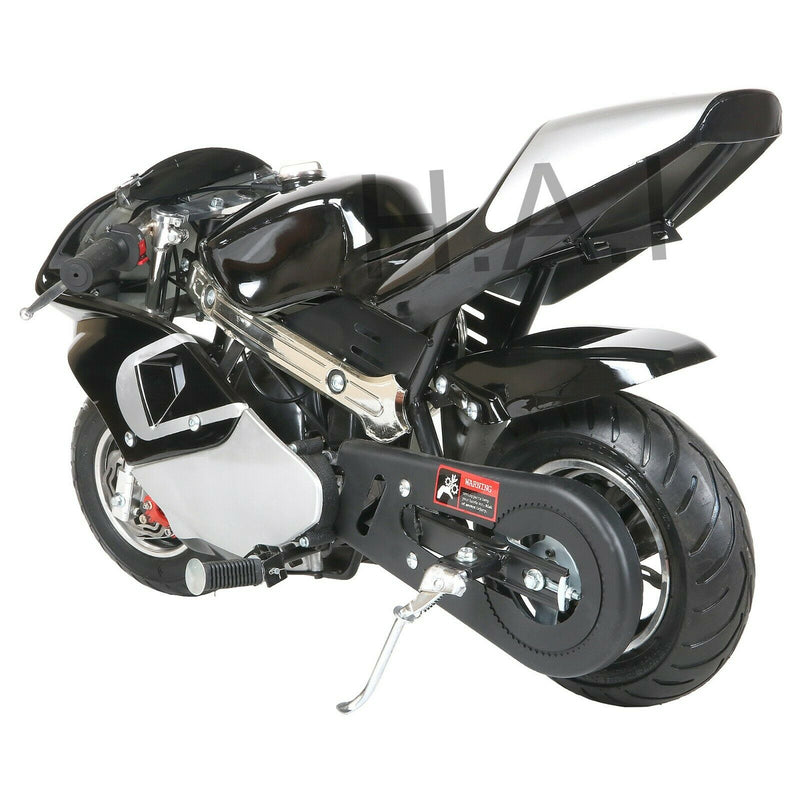 Mini Gas Power Pocket Bike Motorcycle,40CC 4-Stroke Ride on Toys by EPA Approved (black)