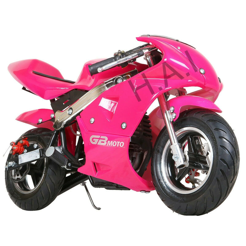 Mini Gas Power Pocket Bike Motorcycle,40CC 4-Stroke Ride on Toys by EPA Approved (pink)