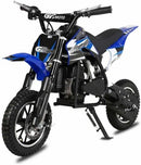 49CC 2-Stroke Kids Off-Road Dirt Bike Gas Powered Motorcycle(Oil Mix Required) Blue